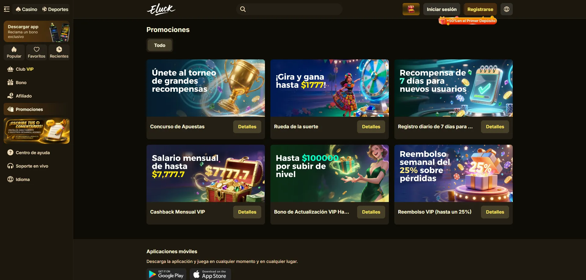 Bonos y promociones exclusivas en Eluck Casino para jugadores MX